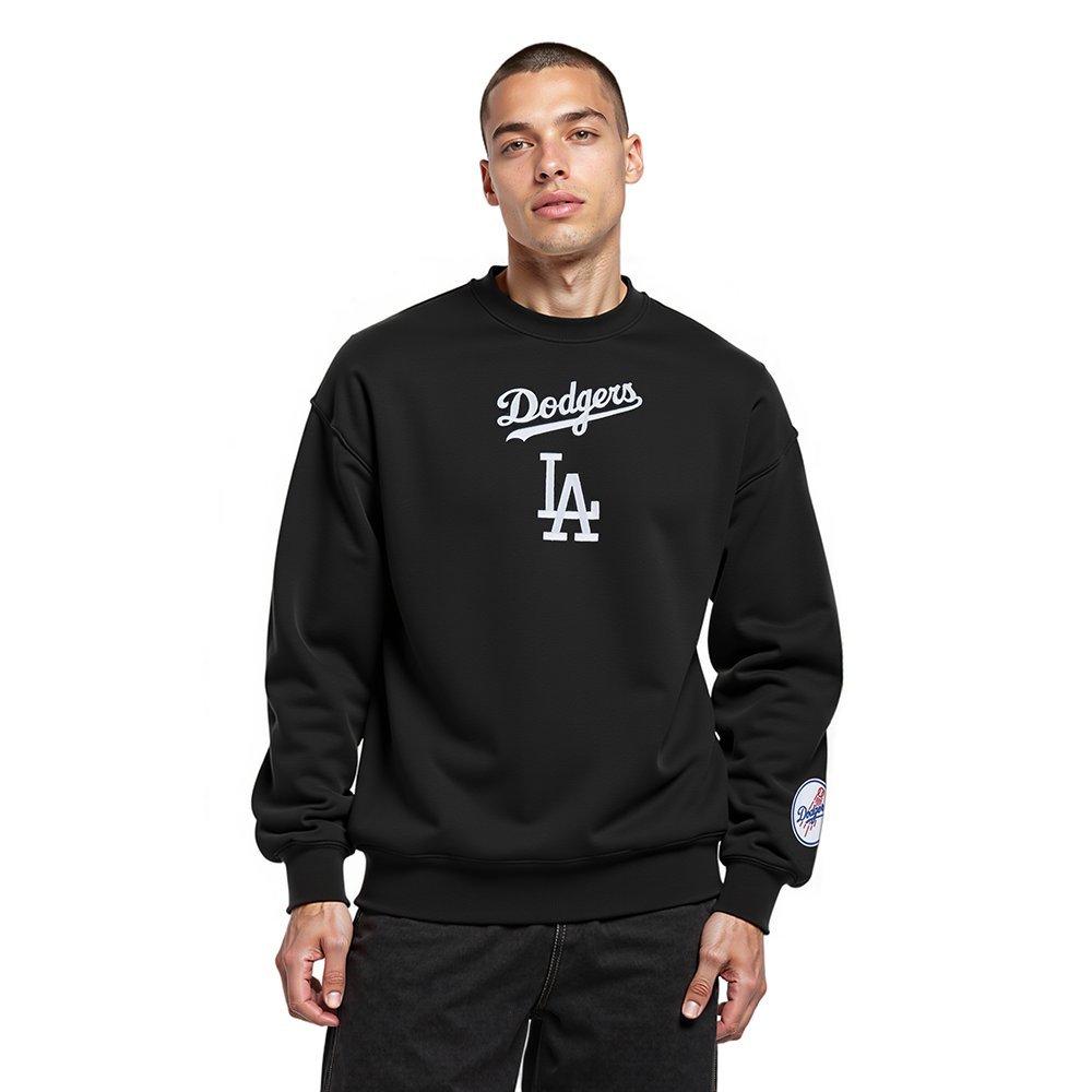 Pro Standard Men's MLB Los Angeles Dodgers Wingspan Drop Shoulder Fleece Crewneck - Black - BLACK